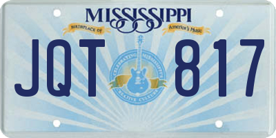 MS license plate JQT817