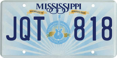 MS license plate JQT818