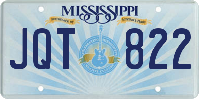 MS license plate JQT822