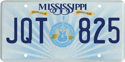 MS license plate JQT825