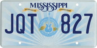MS license plate JQT827