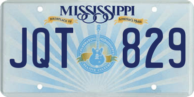 MS license plate JQT829