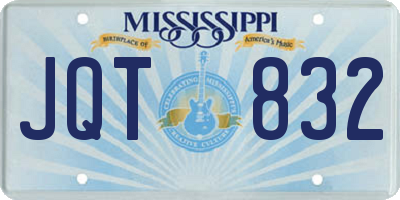 MS license plate JQT832