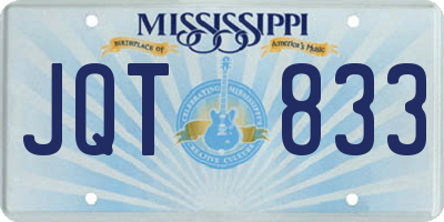 MS license plate JQT833