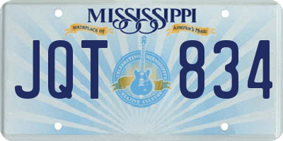 MS license plate JQT834