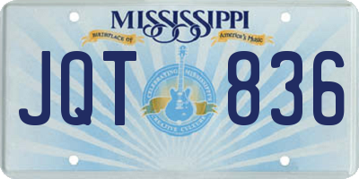MS license plate JQT836