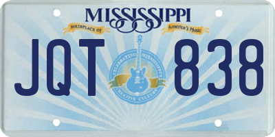 MS license plate JQT838