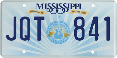 MS license plate JQT841
