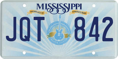 MS license plate JQT842