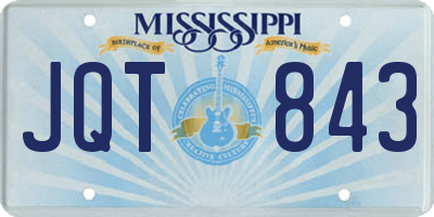 MS license plate JQT843