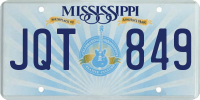 MS license plate JQT849