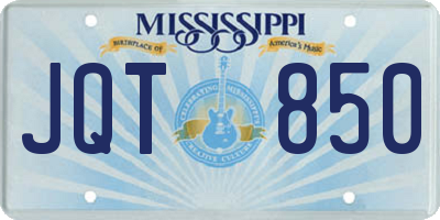 MS license plate JQT850