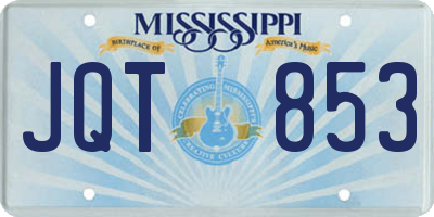 MS license plate JQT853