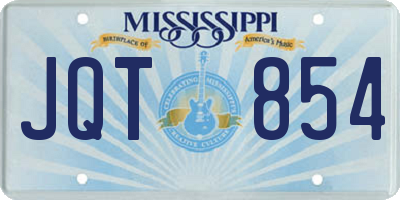 MS license plate JQT854