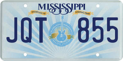 MS license plate JQT855