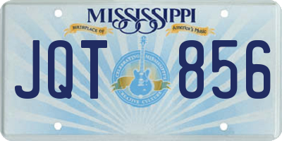 MS license plate JQT856