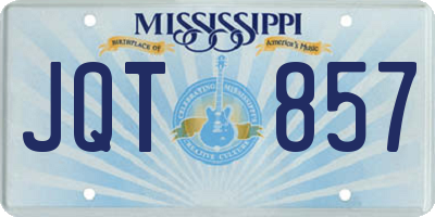 MS license plate JQT857