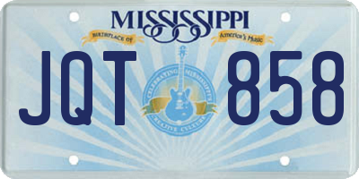 MS license plate JQT858