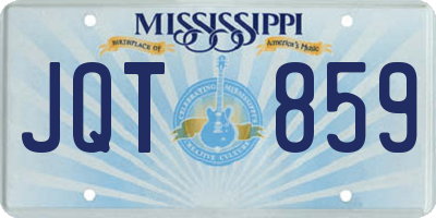 MS license plate JQT859