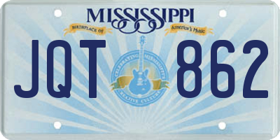 MS license plate JQT862
