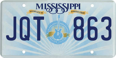 MS license plate JQT863