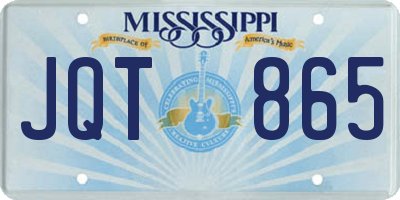 MS license plate JQT865