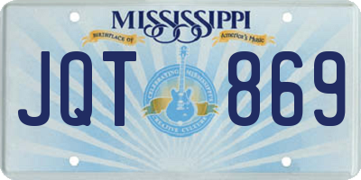 MS license plate JQT869