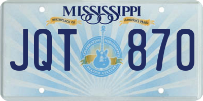 MS license plate JQT870