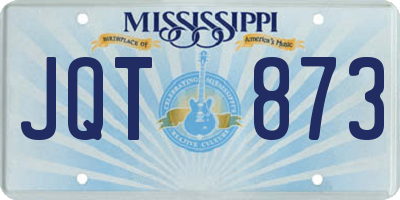MS license plate JQT873