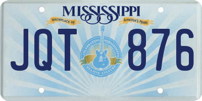 MS license plate JQT876