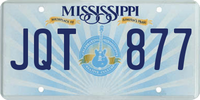 MS license plate JQT877