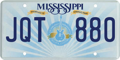 MS license plate JQT880