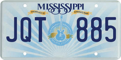 MS license plate JQT885