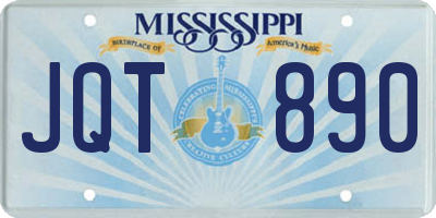 MS license plate JQT890