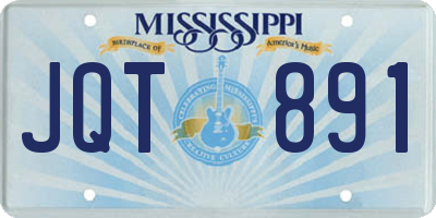 MS license plate JQT891
