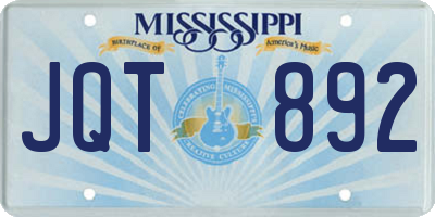 MS license plate JQT892