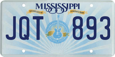 MS license plate JQT893