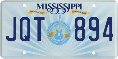 MS license plate JQT894