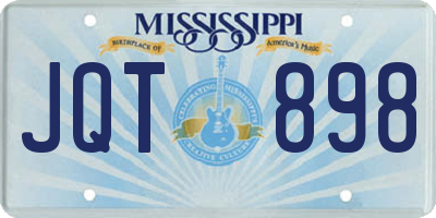 MS license plate JQT898