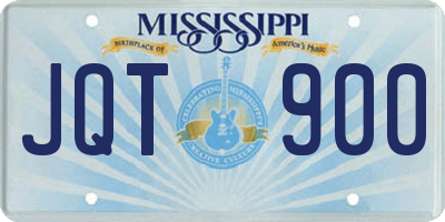 MS license plate JQT900