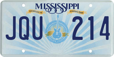 MS license plate JQU214