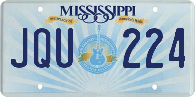MS license plate JQU224