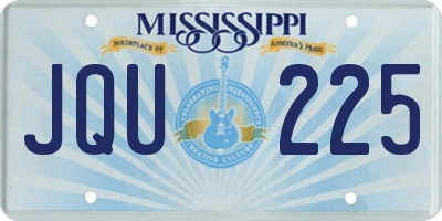MS license plate JQU225