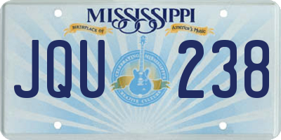 MS license plate JQU238