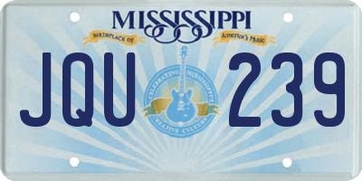 MS license plate JQU239