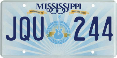 MS license plate JQU244