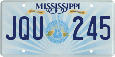 MS license plate JQU245