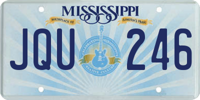 MS license plate JQU246