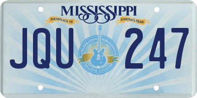 MS license plate JQU247