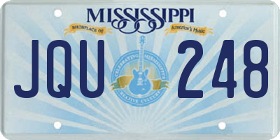 MS license plate JQU248